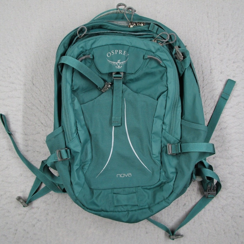 Osprey Nova Backpack Teal Green Laptop Travel Daypack Bag